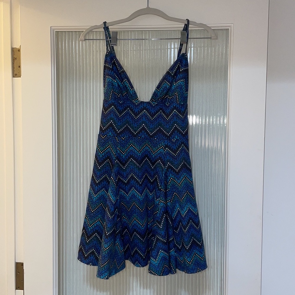 For Love and Lemons land of eternal spring mini chevron fit and flare dress